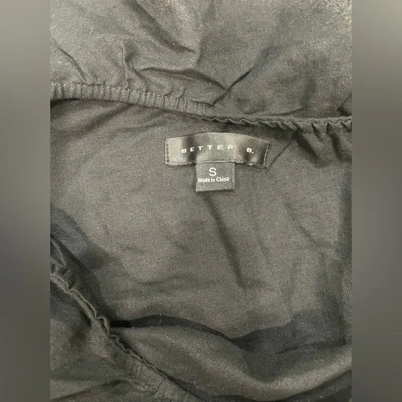 Better B black one-shoulder ruffle romper Size Small NWOT - Picture 8 of 8